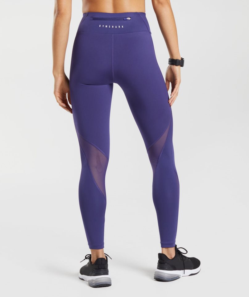 Women's Gymshark Sport Running Leggings Purple | CA N7510A